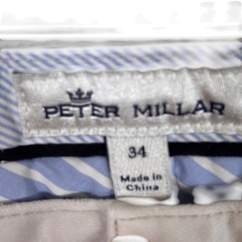 Peter Millar Mens Grey Five Pocket Pants Straight Leg Size 34x28 Golf Casual - Picture 3 of 8